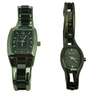 (2) Relic Women's Watch Set Silver and‎ Bronze - Battery Needed